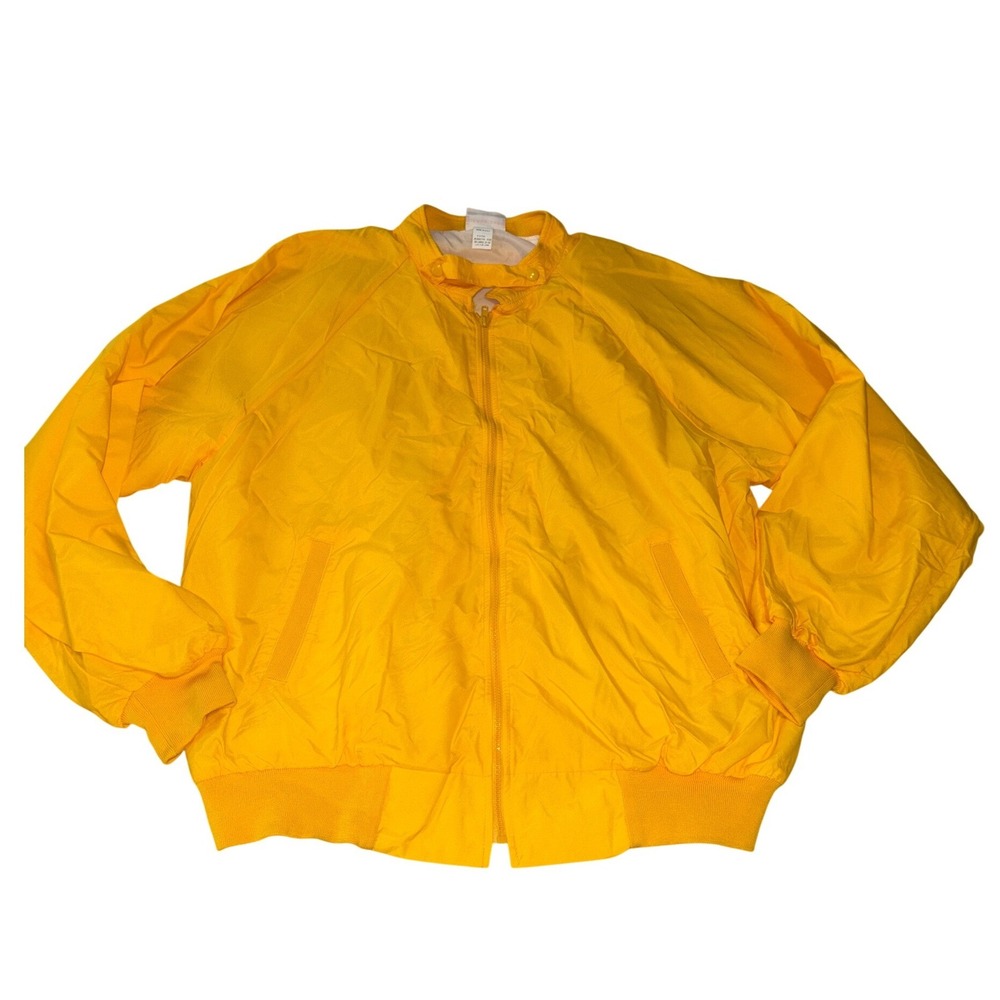 VTG Hartwell Varsity Jacket Mens XXL Blank Yellow White Striped Deadstock 2XL